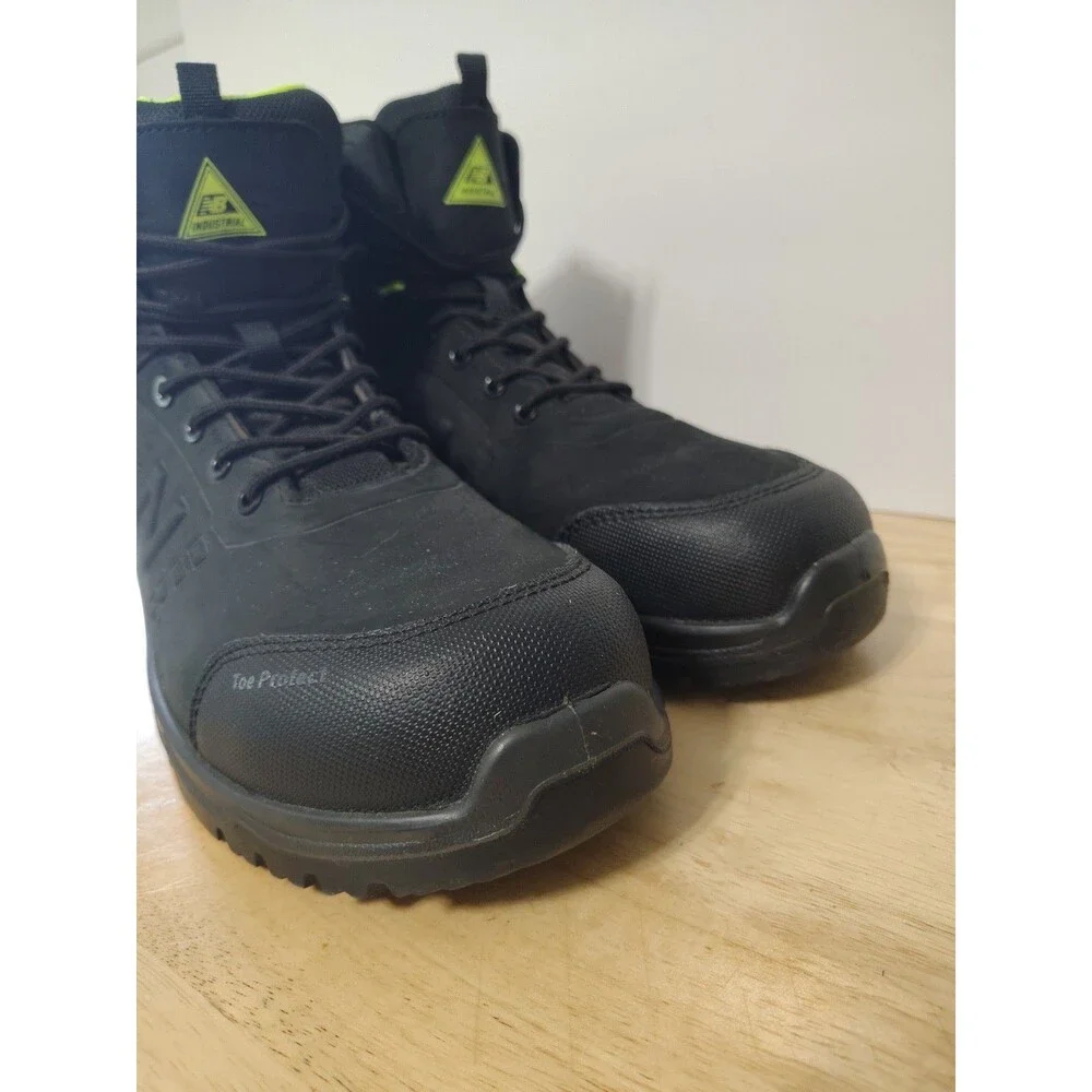 New Balance Calibre Men's Composite Toe Side Zip Boots, Black Size 12 EU 46.5